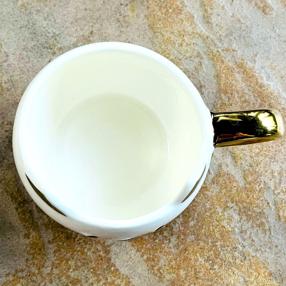 NEW Large Cat Shaped White and Gold Coffee Tea Mug Cup Pet Animal Lover 17 fl oz - Picture 8 of 10